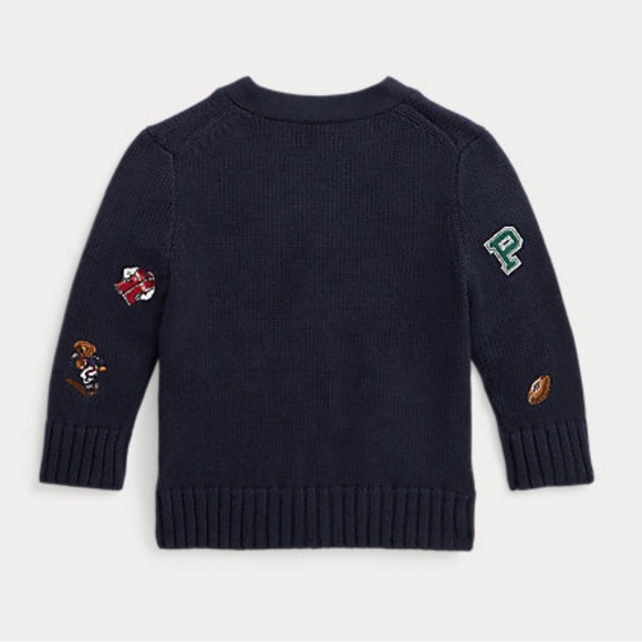 Polo Bear Cotton V-Neck Cardigan - Picture 2 of 2